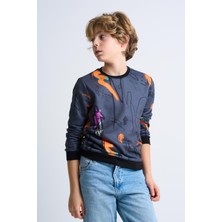 Alexander Gardi Alexandergardı Baskılı Desenli Çocuk Sweatshirt