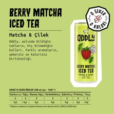 ODDLY Berry Matcha Soğuk Çay Kutu Çilek Matcha 250 ml x 12 Adet