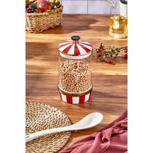 Paçi Porselen Cam Kırmızı Beyaz Battal Boy 2000 ml