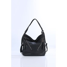 Salaş Çapraz Fermuar Detaylı Yumuşak Yüzey Sırt Kol Çantası