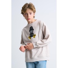 Alexander Gardi Alexandergardı Baskılı Bisiklet Yaka Çocuk Sweatshirt