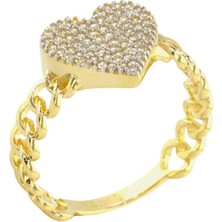 Altınkaynak 14 Ayar Altın Kalpli Yüzük  -  0188245