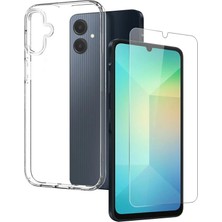 Galaxy A06 Şeffaf Silikon Kılıf + Cam Ekran Koruyucu Seti