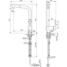 Ideal Standart Ideal Standart Ceralook Kuğu Spiralli Eviye Bataryası 1f - BC176AA