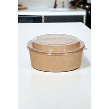 Kraft Karton Salata Kabı, 1000CC Hacim, 300 Adet, Kapak Dahil Değildir