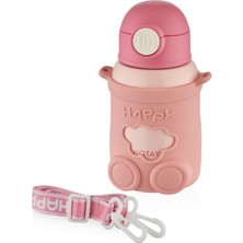 Shotay Happy Everyday Çelik Termos Matara Çocuk 480ML Pembe