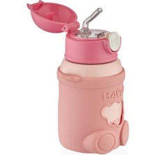Shotay Happy Everyday Çelik Termos Matara Çocuk 480ML Pembe