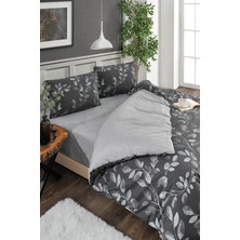 Çift Kişilik Nevresim Takımı (160 x 200 Lastikli Çarşaflı Takım) Gri