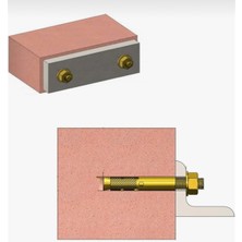 Kanca Gömlekli Çelik Dübel M6X45 mm (10 Adet)