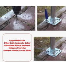 Kanca Gömlekli Çelik Dübel M6X45 mm (10 Adet)