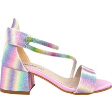 Çapraz Geçişli Topuklu Çocuk Ayakkabısı Rainbow