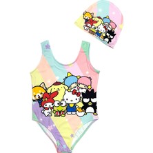 Yeni Sezon Karakter Desenli Kız Çocuk Mayosu Çok Renkli