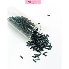 Uzun Boru Kesme Boncuk Çap 2mm Uzunluk 10 mm - 20 Gram - Koyu Yeşil - BNC227