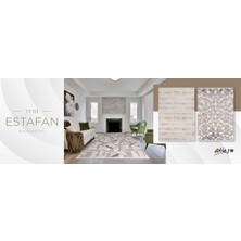 Atlas Halı Estefan EU06A Vizon Siyah Akrilik Yumuşak Silinebilir Leke Tutmaz Halı