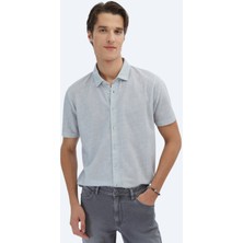 Gri Desenli Regular Fit Casual Gömlek