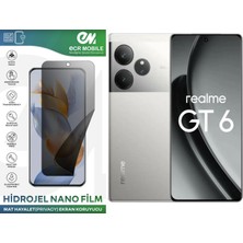ECR MOBILE  Realme Gt6 Uyumlu Hidrojel Nano Ekran Koruyucu Film Hayalet(Privacy)Tempered Cam Değildir