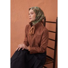 Fresh Vera Desen Pamuk Ipek Eşarp Soğan Kabuğu