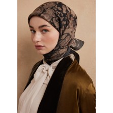 Fresh Freda Desen Pamuk Ipek Eşarp Sütlü Kahve
