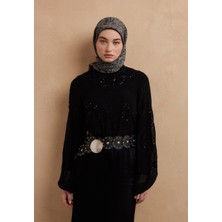 Fresh Fressıa Desen Pamuk Ipek Eşarp Vizon