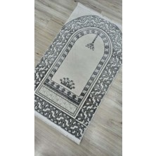 Pırlanta Çırağan Halı Seccade Kalın Yumuşak Yüzey Parlak Iplik 77 x 125  cm  Namazlık SC838-K.GRİ