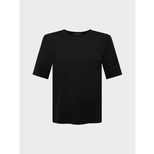 Premium Yumuşak Tuşeli Vatkalı T-Shirt - Siyah