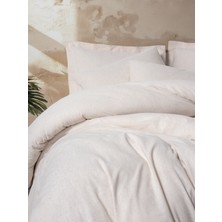 Cotton Box Cotton Keten Çift Kişilik Nevresim Takımı Basic Bej