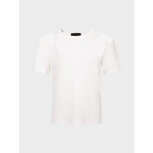 Premium Yumuşak Tuşeli Vatkalı T-Shirt - Beyaz