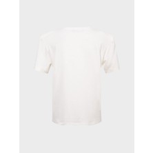 Premium Yumuşak Tuşeli Vatkalı T-Shirt - Beyaz