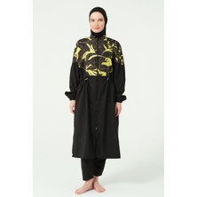 Soft Desenli Oversize Uzun Tesettür Mayo