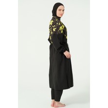 Soft Desenli Oversize Uzun Tesettür Mayo