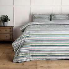 Pamuk Çift Kişilik Nevresim Takımı 200 x 220  cm , Çizgili
