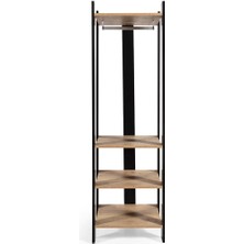 Özel Yapım Vest Organizer, Elbise Askılığı, Giyinme Dolabı, Kapaksız Eşya Dolabı, Modern, Şık (Siyah-Safirmeşe)