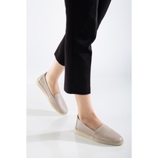 Analin Shoes Kadın  Deri Günlük Comfort Ayakkabı - Silvergrey