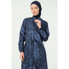 Gold Desenli Uzun Battal Tesettür Mayo