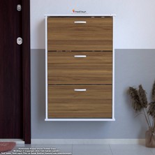 Modilayn VARBİ Asma Antre 72x115 x 26 cm’lik 3 Düşer Kapak 6 Göz Bölmeli Ayakkabılık