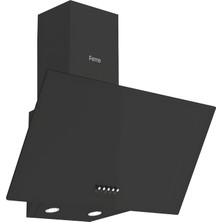 Ferre QBL62CB - SS206 -D086 60 cm Siyah Cam Turbolu Ankastre Set