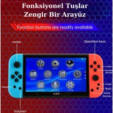 GAMEBOX+5000 Oyunlu Nostalji Atari 7 Inç Geniş Ekran 128BIT Retro Video Oyunu