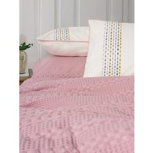 Cotton Box Aura Tek Kişilik Pike Takımı Pebble Pembe