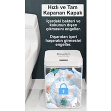 Greentech Sensörlü 16 Litre Çöp Kovası (Şarj Edilebilir Lityum Pilli) / GT-SC03