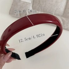 Karşıhan Bordo Renk Sac Taçı.sade ve Şık. 1 cm 3 cm Arası Genişlik