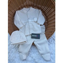 bebexy Güpür  Desen Zıbın Set