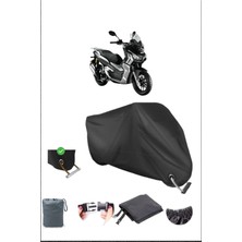 Breen Kuba Rubano 150 Için Kilit Uyumlu Siyah Motosiklet Branda, Güvenli, Su Geçirmez