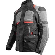 Prosev Nf 2500 Airbag Korumalı Motosiklet Montu Poliüretan Su Geçirmez 3XL Siyah/Kırmızı/Gri Renkli