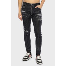 Dsquared2 Streç Pamuklu Skinny Fit Normal Bel Dar Paça Jeans Erkek Kot Pantolon S71lb1574 S30503 900