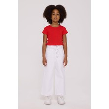 Tyess Basic Bg Store Kız Çocuk Beyaz Pantolon