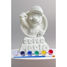 Super Mario 15 cm Boyunda Beton/taş/figür/büst Boyama Seti-Çocuk Boyama Etkinliği