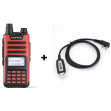 Baofeng Uv-13 Pro Kırmızı Telsiz +Programlama Kablosu