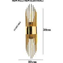 Nazarium merdiven gold Duvar Pilli Aplik Aydınlatma Merdiven Altın LED Duvar Lambası Gold