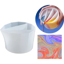 Tinky Winky Epoksi  Silikon  Karışık Renk Karıştırma Döküm Kabı 3 Bölüm Kalıbı