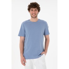 U.S. Polo Assn. Erkek Regular Fit Bisiklet Yaka Mavi Basic Tişört 50305985-VR036